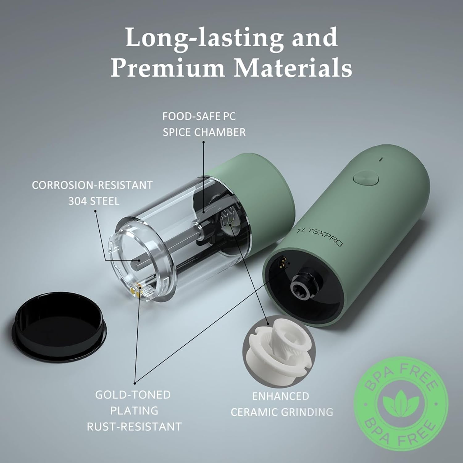 electric-salt-and-pepper-grinder-set-usb-rechargeable-automatic-salt-and-pepper-mill-grinder-with-adjustable-coarseness-electric-salt-shakers-led-light-refillable-2-packs-sage