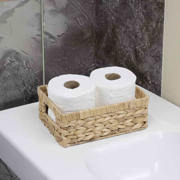 Wicker Baskets, Water Hyacinth Baskets for Organizing, Rattan Woven Baskets7