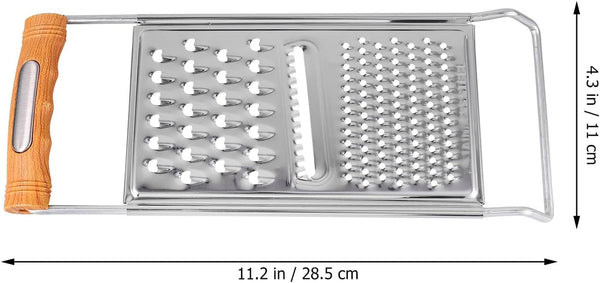 2Pcs Stainless Steel Multifunction Kitchen Grater and Slicer Set, Handheld Vegetable Grater for Potato, Carrot, Cheese, Countertop Food Shredder Tool for Home Cooking2