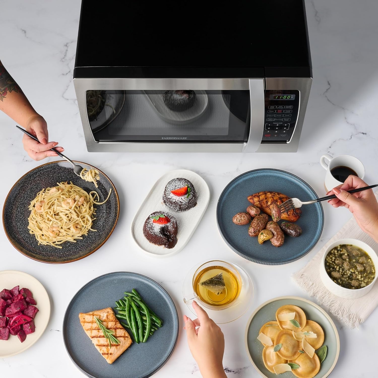 1-3-cu-ft-countertop-microwave-oven-1000-watts-power-auto-cook-settings-defrost-easy-clean-and-child-safety-lock-stainless