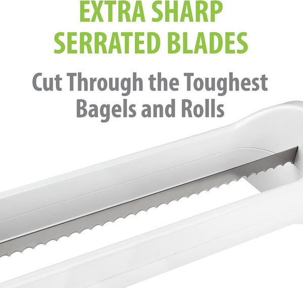 Hometown Bagel Knife, Serrated Bread Slicer, Stainless Steel5