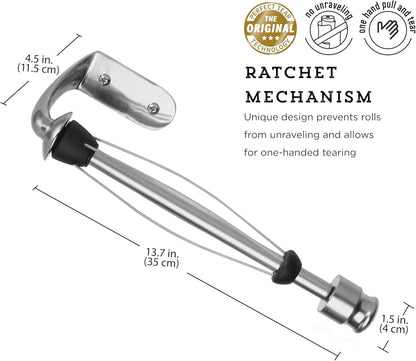 Perfect Tear Paper Towel Holder Wall Mount or under Cabinet - Die Cast Aluminum, Patented Ratchet System, Fits Jumbo and Select-A-Size Rolls, Mounts in Kitchen, Bathroom, Garage4