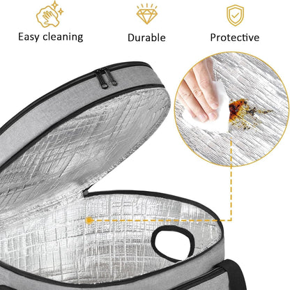 2 Layer Slow Cooker Carrier, Compatible with 6, 7, 8 Quart Crockpot | Insulated Large Slow Cooker Travel Bag with Bottom Pad Lid Fasten Straps, for Family Gathering Potluck, Gift for Women6