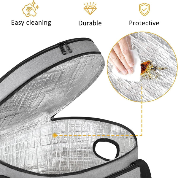 2 Layer Slow Cooker Carrier, Compatible with 6, 7, 8 Quart Crockpot | Insulated Large Slow Cooker Travel Bag with Bottom Pad Lid Fasten Straps, for Family Gathering Potluck, Gift for Women6
