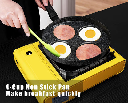 Aluminum 4-Cup Egg Frying Pan, Non Stick Egg Cooker Pan2