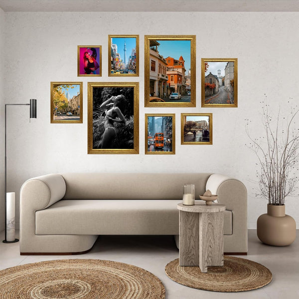 8X10 Picture Frame Set of 4, Ornate Vintage Gold Photo Frames with Real Glass 8 X10 Antique Photo Frame for Wall Decor or Tabletop Display Retro Home Decor Best Gift5