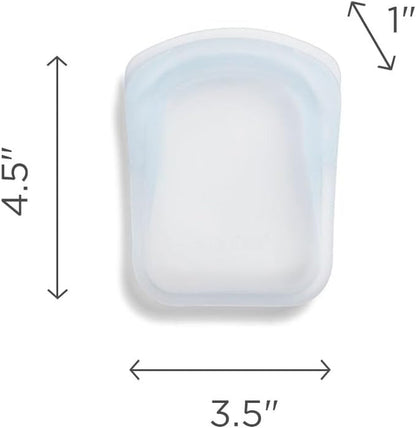 Premium Reusable Silicone Pocket Bags, 2-Pack, Clear and Aqua, 4 Oz5