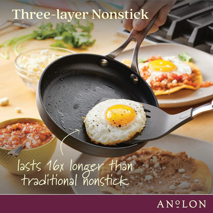 Hard Anodized Nonstick Mini Skillet/Frying/Egg Pan, Stainless Steel Handle, (6.5"), Gray3