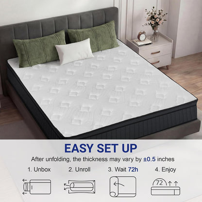 Full Size Mattress 12 Inch Firm Hybrid Memory Foam Mattress7