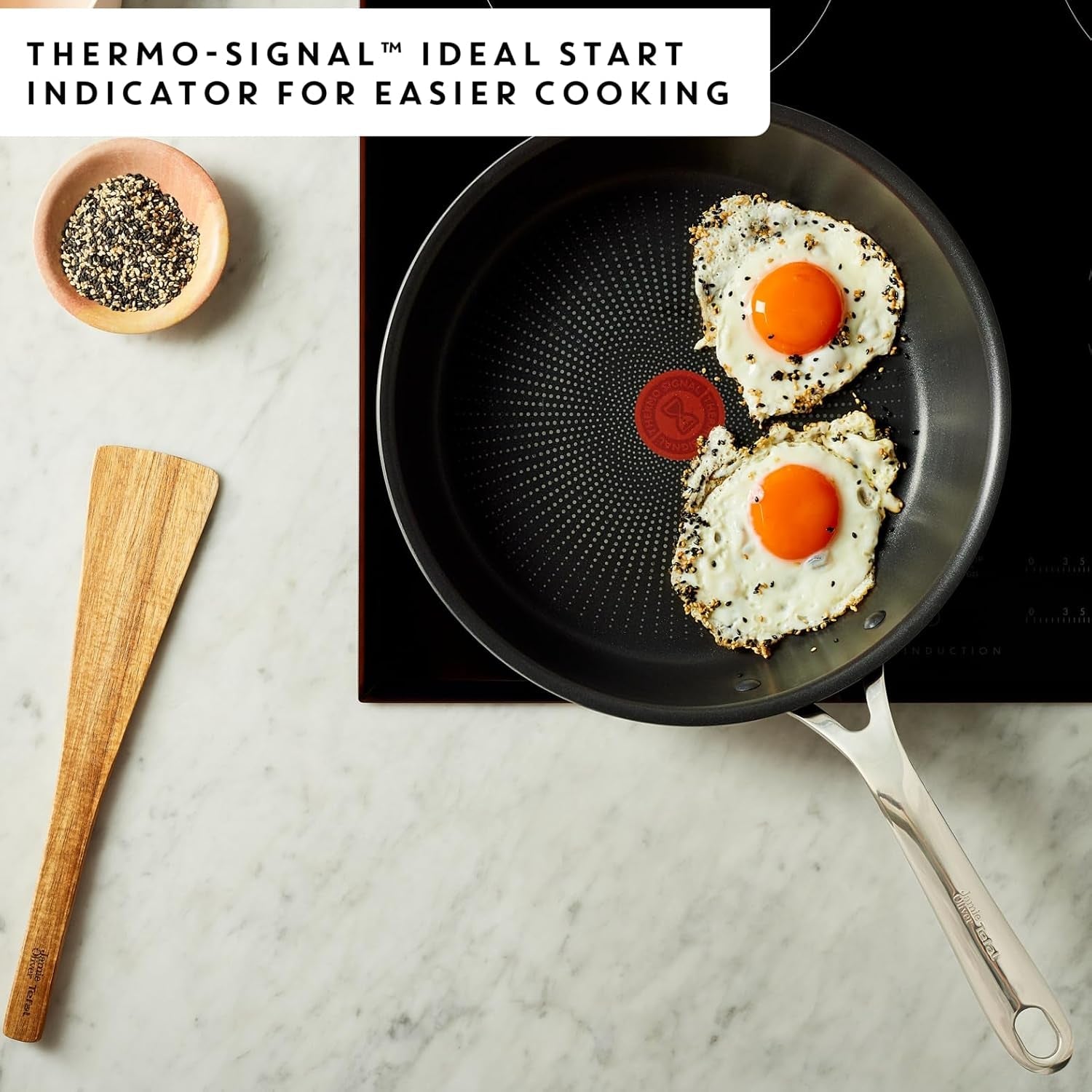 tefal-jamie-oliver-cooks-direct-5-piece-non-stick-pan-set-20-and-28-cm-frying-pans-16-18-20-cm-saucepan-with-lid-heat-indicator-riveted-safe-grip-handle-induction-hob-compatible-e017s555