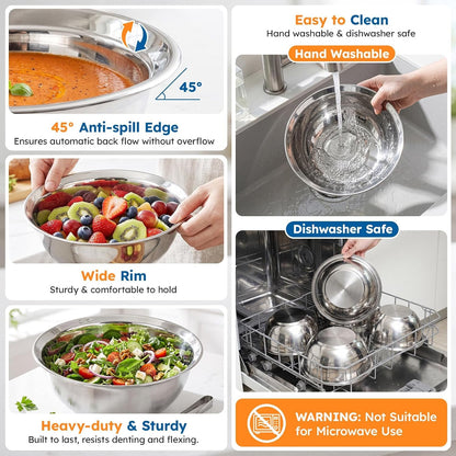67Oz 304 Stainless Steel Bowls Set for Cooking Baking Home Kitchen3