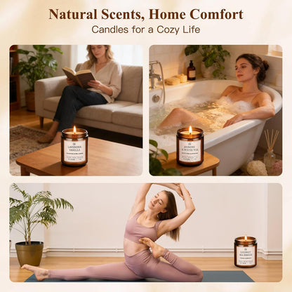 Scented Candles for Home, 6-Pack Soy Candle Gift Set, up to 300 Hours6