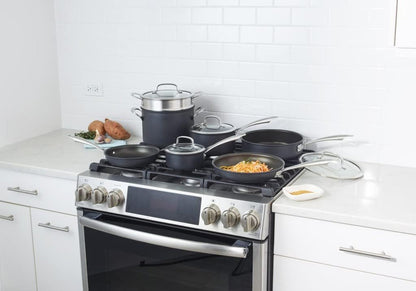 Anodized 11-Piece Cookware Set Dishwasher-Safe-Hard, Black2