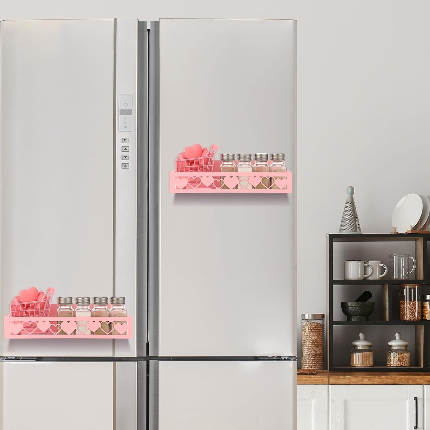 2-pcs-magnetic-spice-rack-for-refrigerator-pink-heart