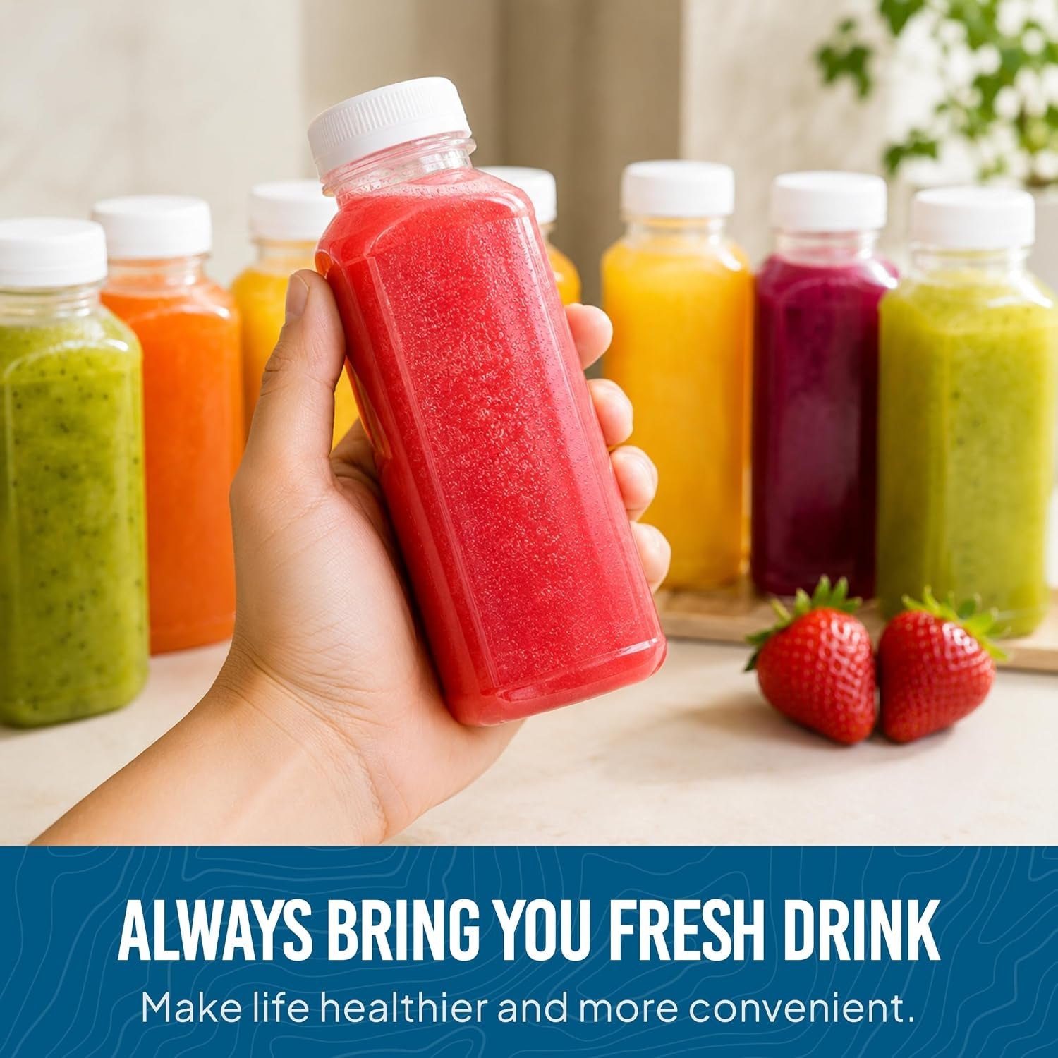 plastic-juice-bottles-with-caps-reusable-juicing-bottles-clear-drink-containers-with-lids-for-juicing-smoothie-and-other-beverages-12oz-6pcs