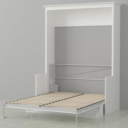 Alegra Queen Murphy Bed with Desk | Engineered and Solid Wood Construction | Smooth Painted Finish - No Melamine Used |Perfect for a Home Office Guest Bed | Murphy Desk Bed Queen Size6