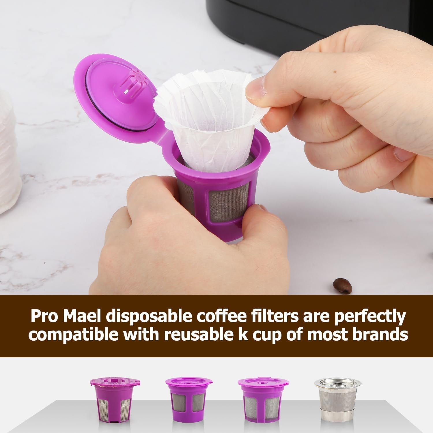 360-disposable-k-cup-paper-filters-for-keurig-1-0-2-0-white-perfect-fit-for-reusable-k-cup-pods-100-virgin-wood-pulp-effectively-filters-fine-coffee-grounds-tear-resistant