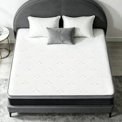Queen Size Mattress in a Box 60X80 Inch 10 Inch Soft Pocket Spring Mattress Hotel Quality Quiet Support Polyester Cover Foam Filled1