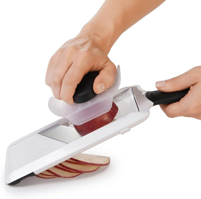OXO Good Grips Handheld Mandoline Slicer with Non-Slip Handle for Kitchen | Adjustable Thickness Settings, Hand Guard Included, Slice Vegetables and Fruit, Easy-Clean Design, Non-Slip Grip6