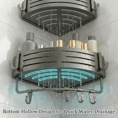 Corner Shower Caddy, Rustproof Aluminum with No-Drill Adhesive Wall Mount4