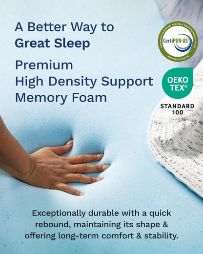 3 Inch Memory Foam Mattress Topper Twin XL - Select High Density Ventilated Extra Long Mattress Pad - Premium Removable Rayon Cover4
