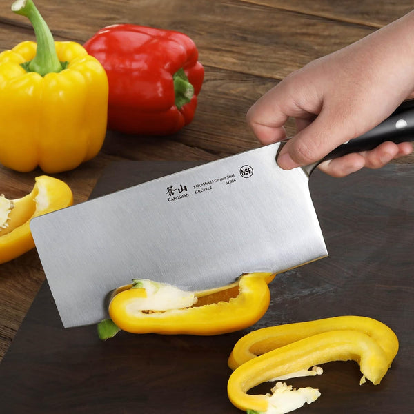 S/S1 Series German Steel Forged Chinese Cleaver Set (Black)6