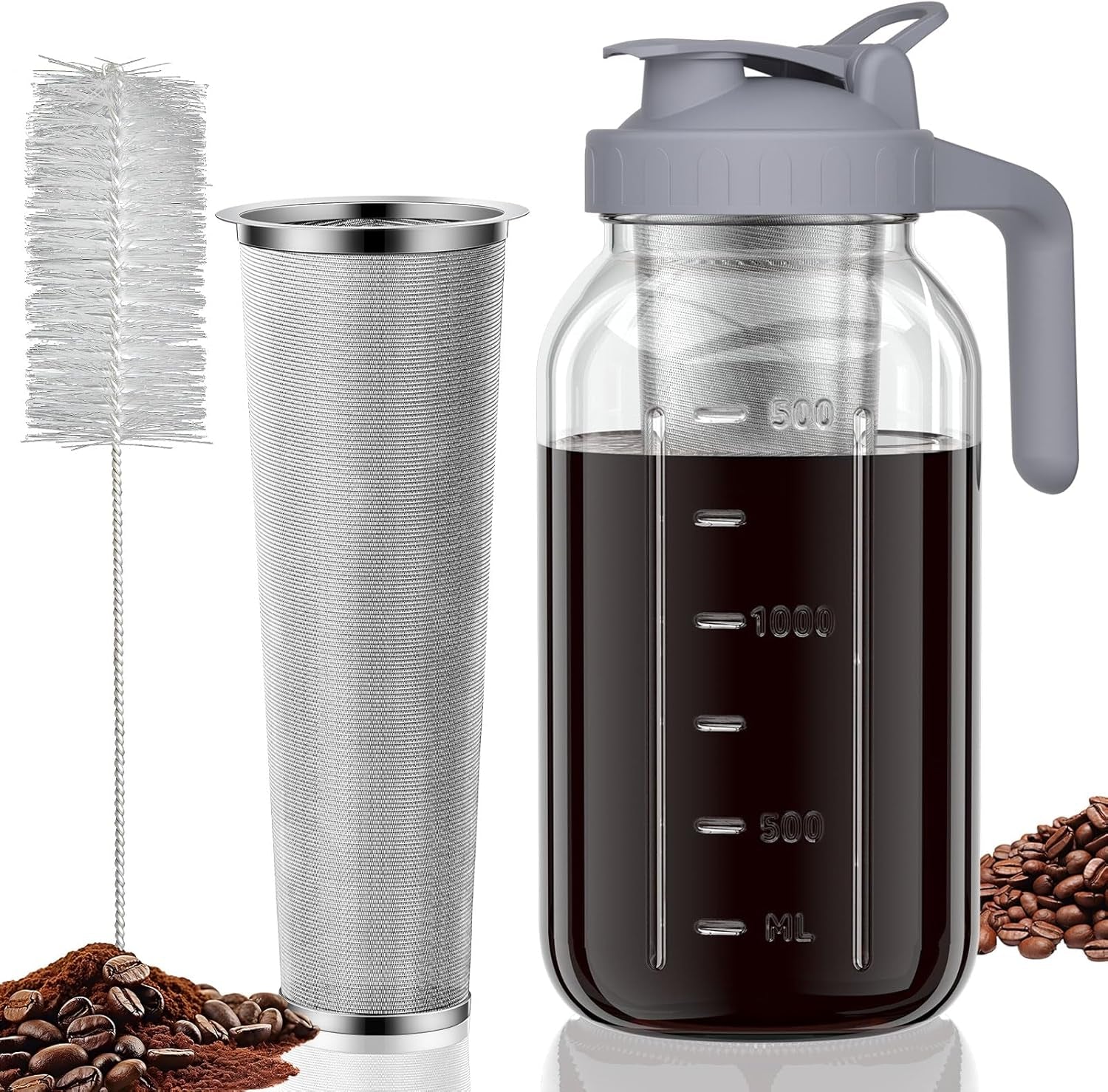 cold-brew-coffee-maker-64-oz-glass-mason-pitcher-100μm-stainless-steel-filter-wide-mouth-design-leak-proof-lid-with-handle-pour-spout-for-iced-coffee-tea-and-cold-drinks