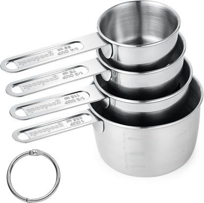 Measuring Cups of 4, Stainless Steel Measuring Cups, Stackable1