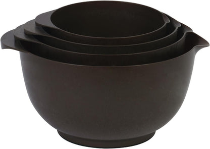 4.5 Quart Large Plastic Mixing Bowls, Microwave Safe Mixing Bowl Set with Pour Spout, Nesting Bowls for Space Saving Storage(Brown)7