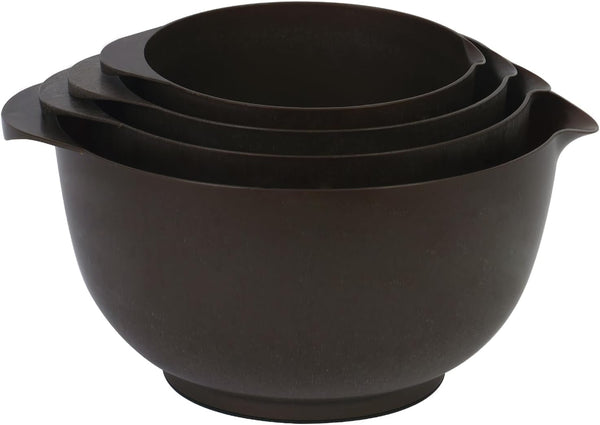 4.5 Quart Large Plastic Mixing Bowls, Microwave Safe Mixing Bowl Set with Pour Spout, Nesting Bowls for Space Saving Storage(Brown)7