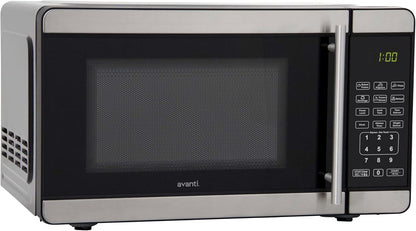 Microwave Oven 700-Watts Compact with 6 Pre Cooking Settings, Speed Defrost, Electronic Control Panel and Glass Turntable, 0.7-Cu.Ft., Metallic | 6 Pre Cooking Settings, Speed Defrost, Electronic Control Panel and Glass Turntable, 0.7-Cu.Ft4