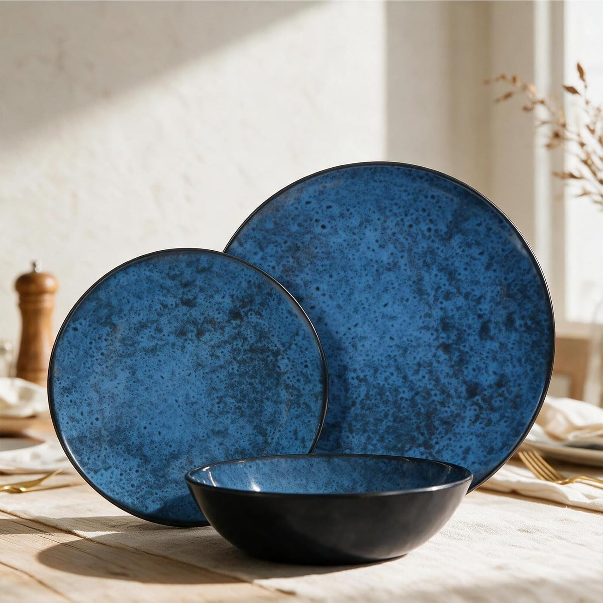 12pcs-melamine-dinnerware-sets-blue-melamine-plates-and-bowls-set-for-4
