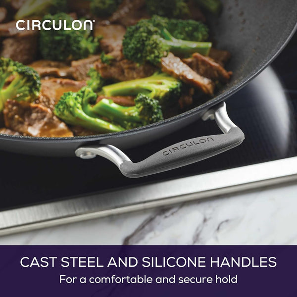 A1 Series W/Scratchdefense Nonstick Induction Wok with Lid, 14-Inch, Wok Pan with Lid, Graphite5