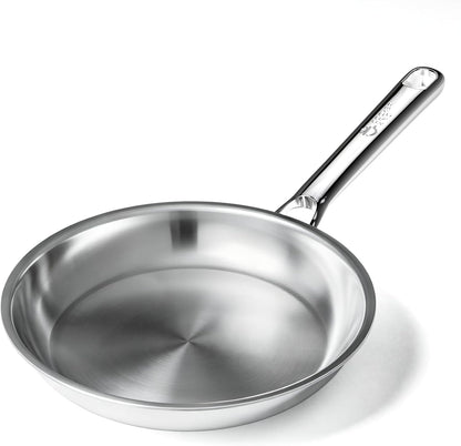 8 Inch Stainless Steel Frying Pan, Small Omelette Pan | Induction Pan, Rivetless & Non-Toxic, Fast & Even Heating, Oven & Dishwasher Safe, Metal Utensil Safe, Perfect for Eggs1