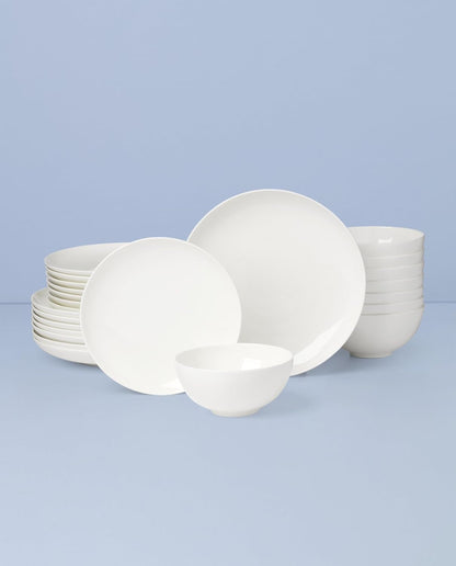 Studio 1414 Coupe Bone China 24-Piece Dinnerware Set for 82