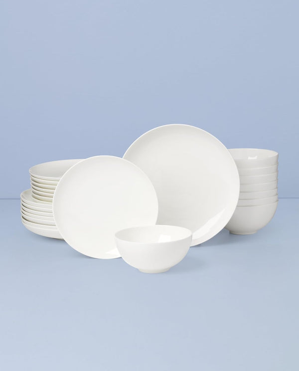 Studio 1414 Coupe Bone China 24-Piece Dinnerware Set for 82