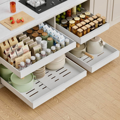 4 Pack Expandable Pull Out Cabinet Organizer,21" Deep1