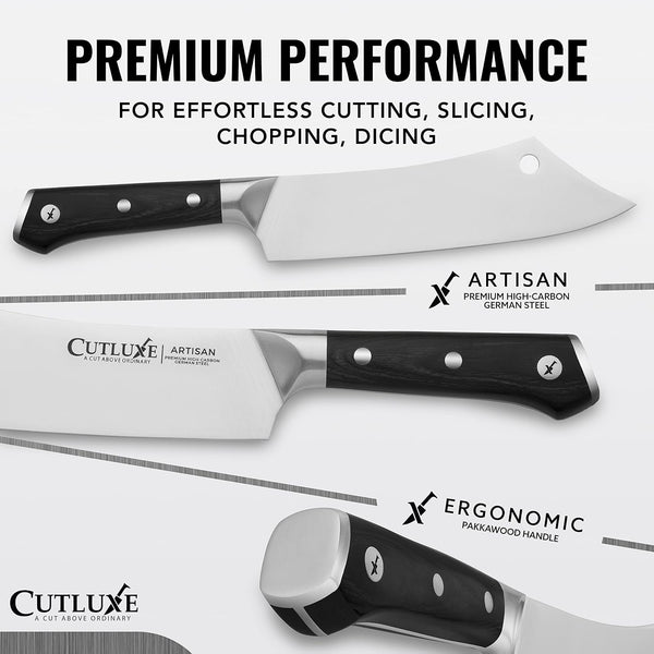 Cleaver Chef Knife, 8" Meat Cleaver Butcher Knife – German Steel2