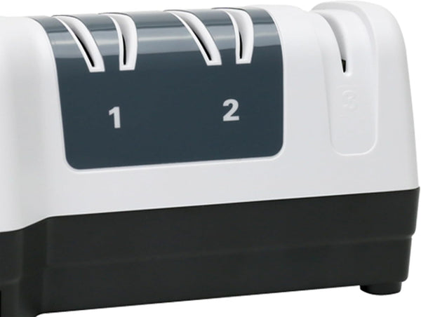 Chef'Schoice Hybrid Knife Sharpeners for 20-Degree Straight and Serrated Knives Combines Electric and Manual Sharpening with 100-Percent Diamond Abrasives and Precision Angle Guides, 3-Stage, White4