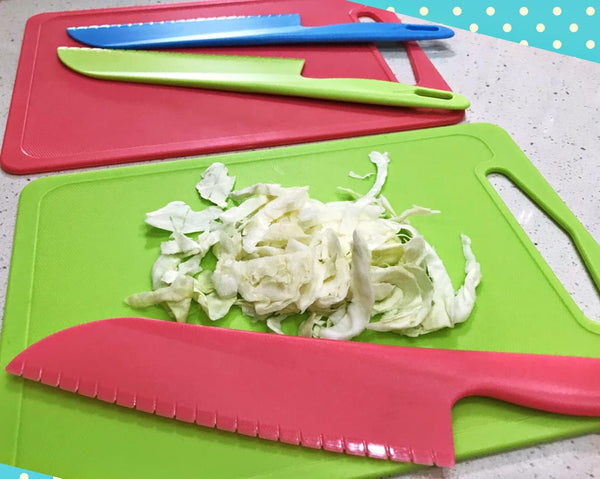 11" Plastic Serrated Knives Set to Cut Salad, Bread, Brownies or Lasagna, Professional Large Lettuce Knife to Prevent Turning Brown, Nylon Knife for Nonstick Pans, Durable Chef'S Knife, 4 Pcs5