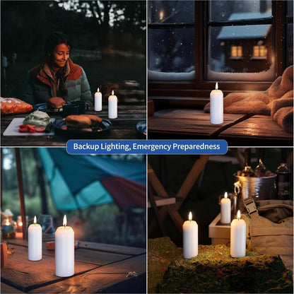 20Pack Emergency Candles for Power Outages, 15H White Candle, 3" Unscented5