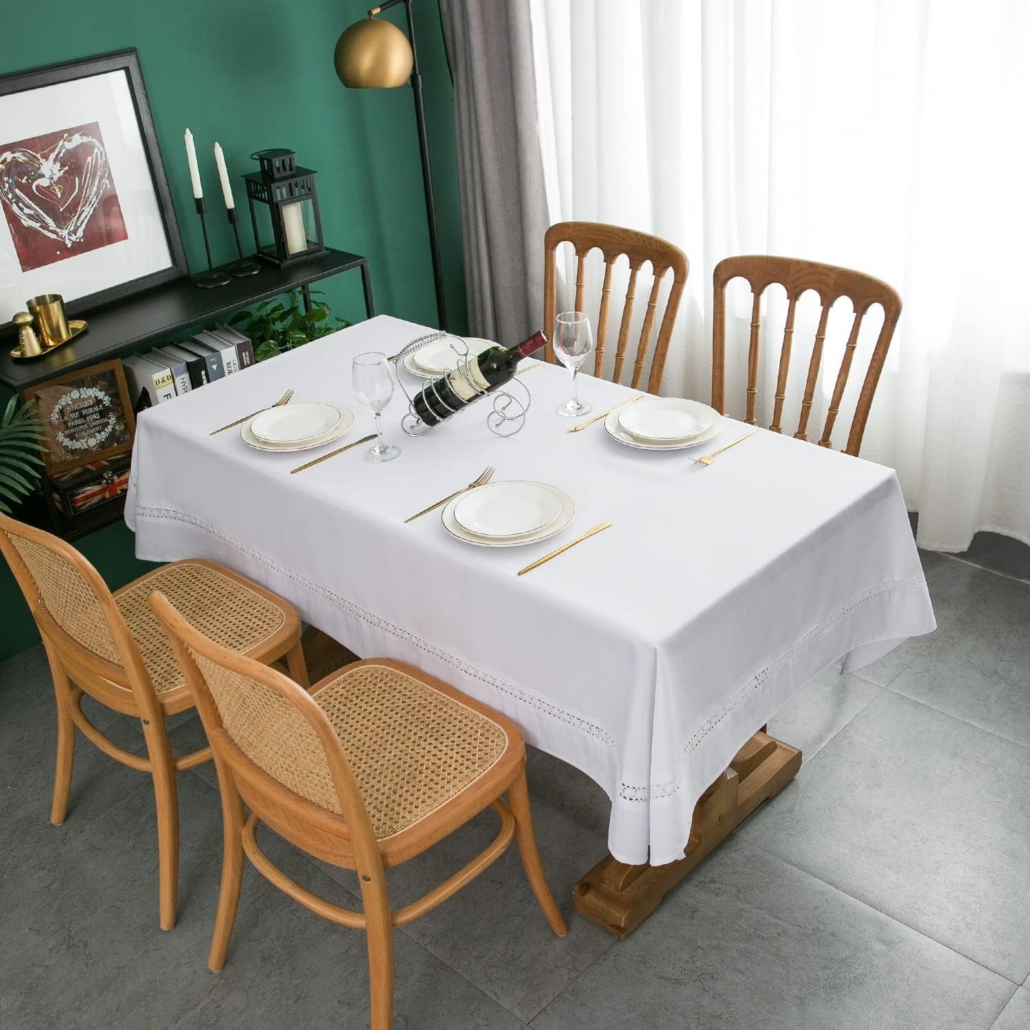 heavy-duty-fabric-tablecloth-with-white-lace-waterproof-wrinkle-free-stain-resistant-oil-proof-for-dining-indoor-outdoor-wedding-holiday-white-rectangle-60x120inch