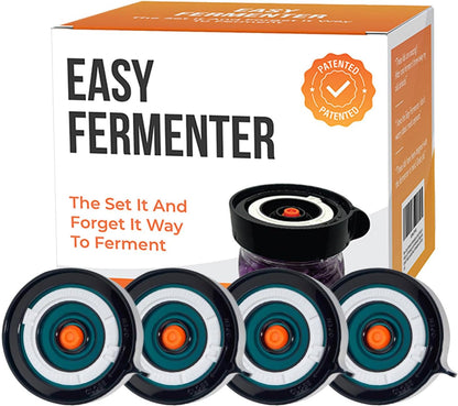 Fermentation Lids Kit, Mason Jar Airlock Lid, Fermenting Lids for Wide Mouth Mason Jars, Kimchi, Pickle, and Sauerkraut Fermentation, Pack of 41