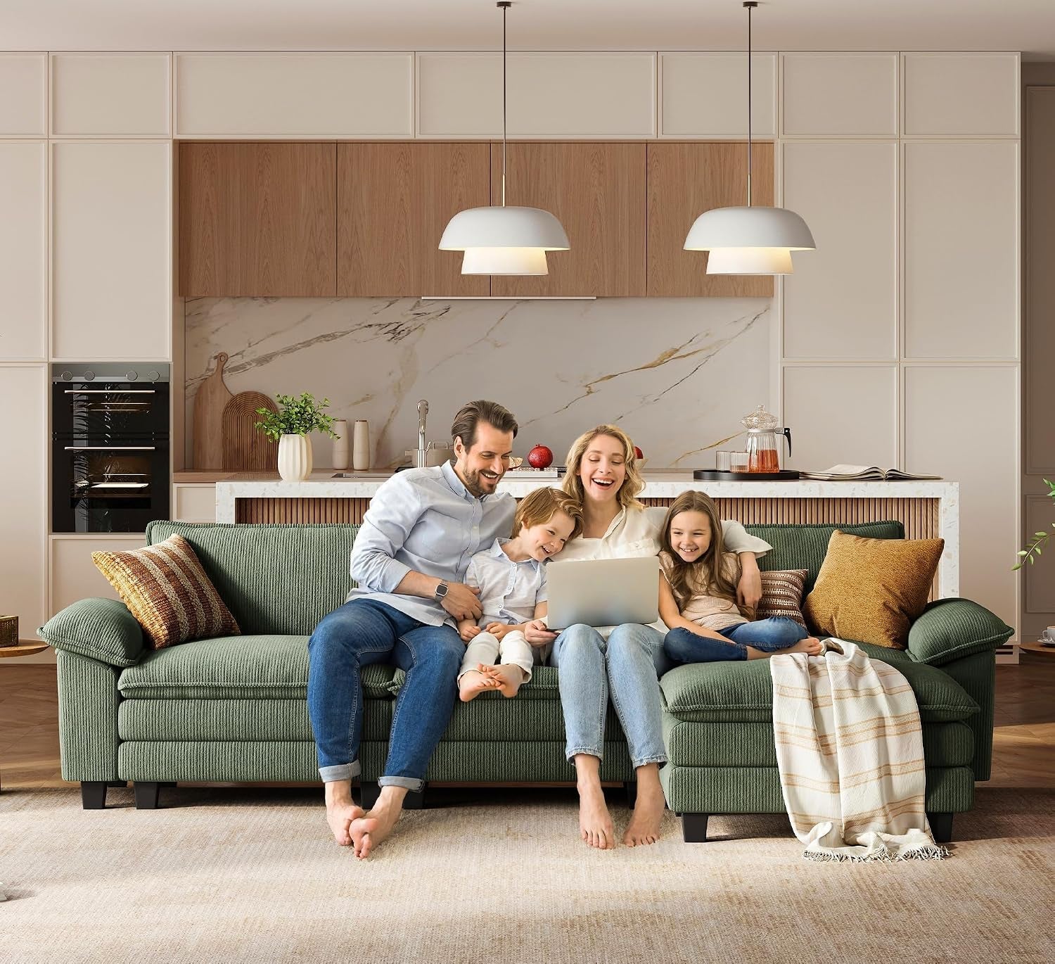 123-modular-sectional-sofa-3-seat-couch-corduroy-cloud-couch-with-deep-seat-modern-l-shaped-cloud-couch-with-1-movable-ottoman-for-living-room-office-bedroom-green