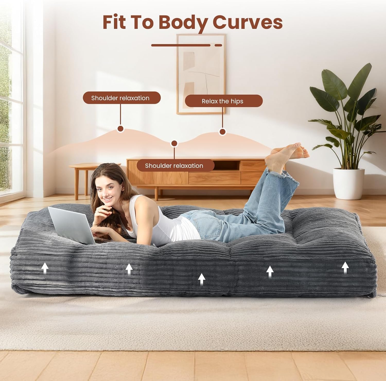 10-futon-mattress-queen-size-futons-sofa-couch-bed-with-straps-thick-corduroy-floor-mattress-for-adults-roll-up-folding-mattress-shredded-foam-filling-medium-firm-gray-full