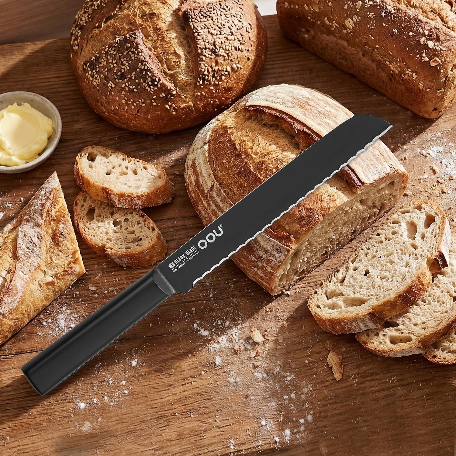 ®-black-blade-8-inch-bread-knife-with-agshield™-cerablack™-technology-rust-resistant-easy-clean-finish-serrated-edge-for-sourdough-bagels-cake