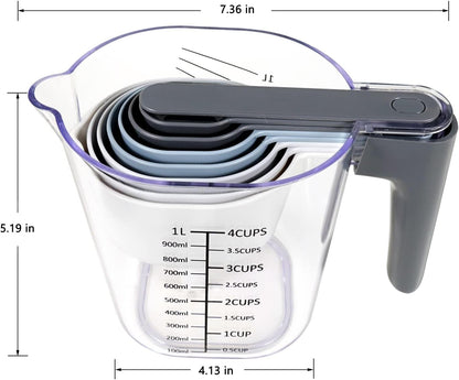 Stackable 10-Piece Measuring Cups and Spoons Set with Lids2