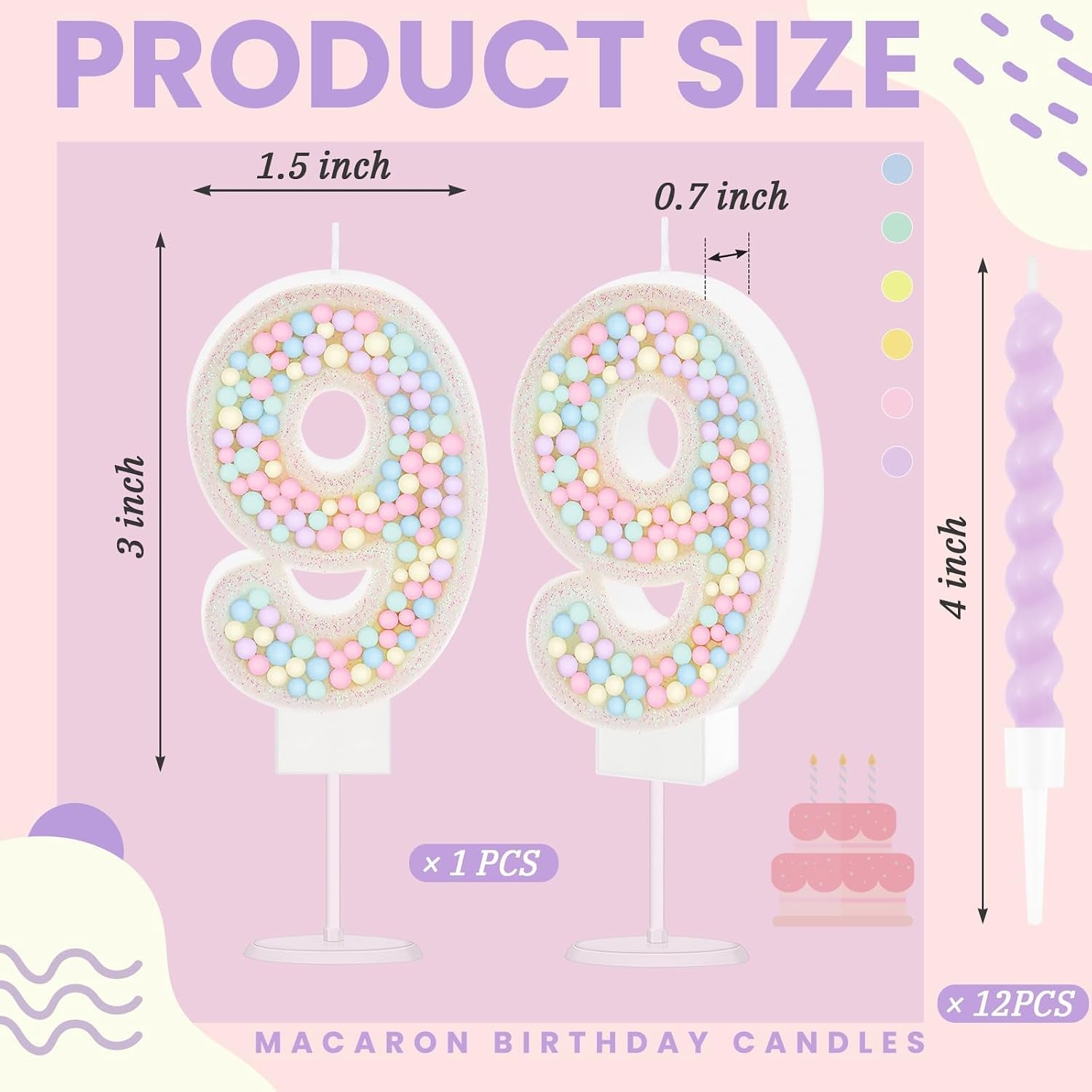 white-macaron-number-9-birthday-candle-with-12-rainbow-spiral-candles
