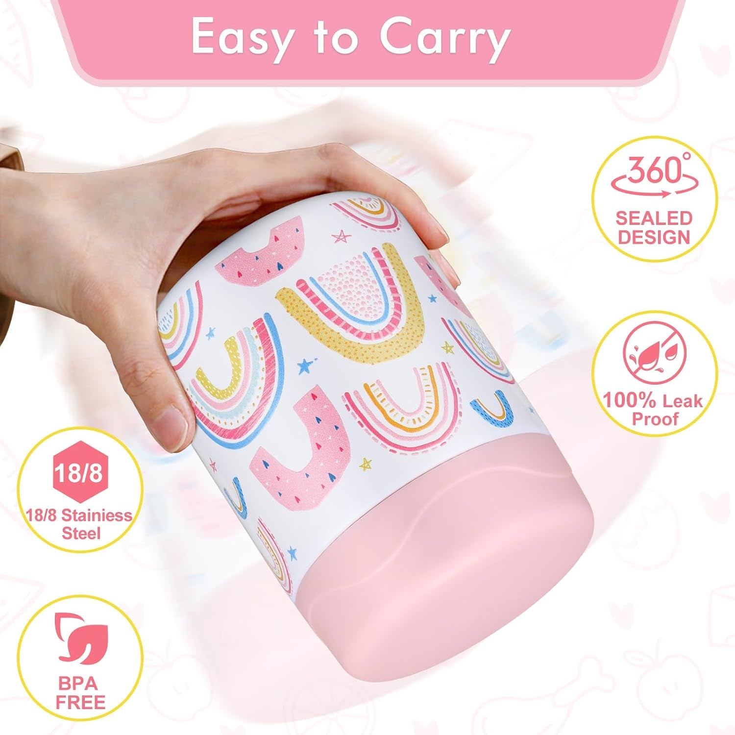 12oz-soup-thermo-for-hot-food-kids-insulated-food-jar-wide-mouth-lunch-container-leak-proof-stainless-steel-vacuum-bento-box-for-school-office-travel-outdoors-white-rainbow
