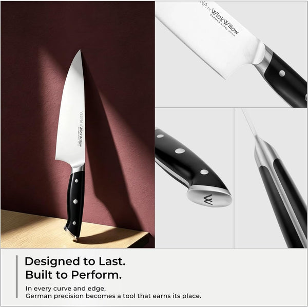 8” Chef Knife – Ultra Sharp German Steel, Ergonomic Handle8